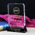 Trophée de récompense en verre de cristal de Novel personnalisé pour le cadeau de souvenir d&#39;affaires